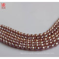 8-9mm Lavender Rice Shape Nature Pearl Strand